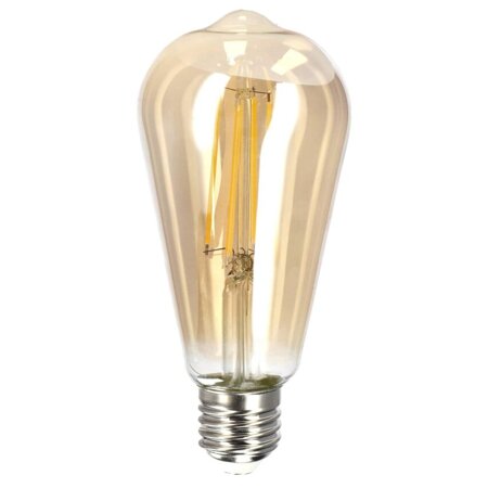 DARI LED Filament decorative light bulb 7W, E27, 3000K, 710lm, 230V, GOLD ST64, EDO777624
