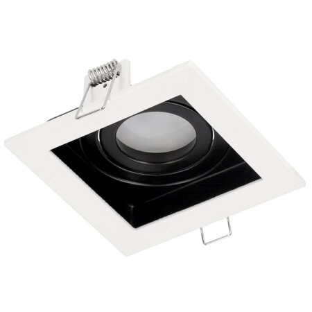 RUTEN 1 White IP20 square white-black recessed ceiling spot luminaire EDO777128 Edo Solutions