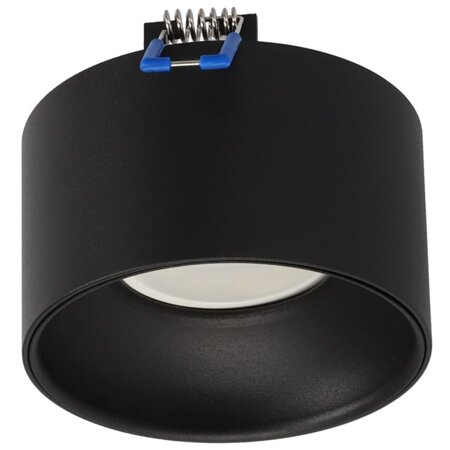 ZAMA Black S IP20 concealed ceiling luminaire, round black EDO777455 Edo Solutions